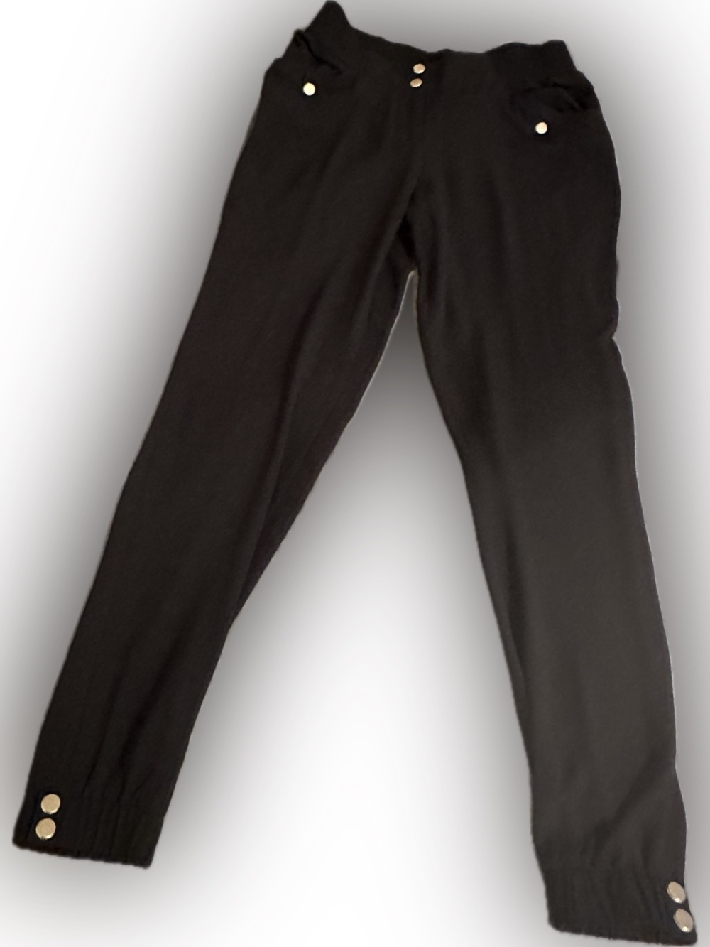 Vintage Black Jogger Pants w/Gold hardware- Cache~Size 0 *EUC*Y2K~90’s